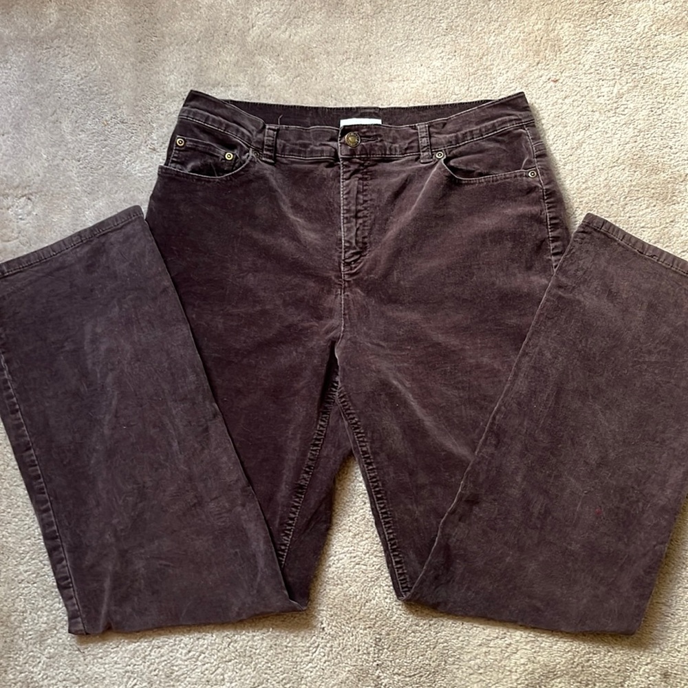 Charter Club Laura Fit Full Length Brown Corduroy